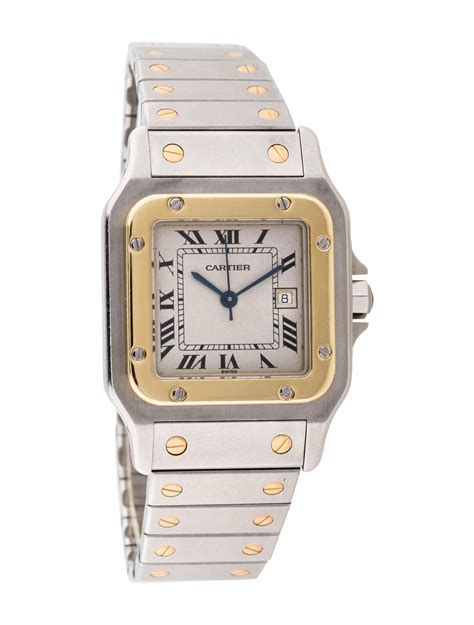 cartier santos large or medium|cartier santos large two tone.